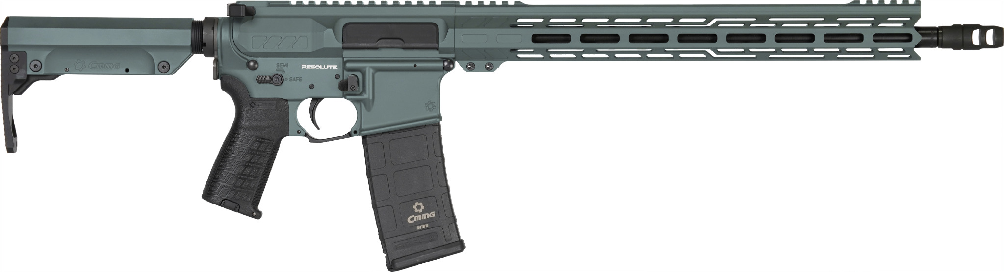 CMMG Resolute Mk4 Rifle 9mm Luger 16.1" Barrel 30rd Charcoal Green