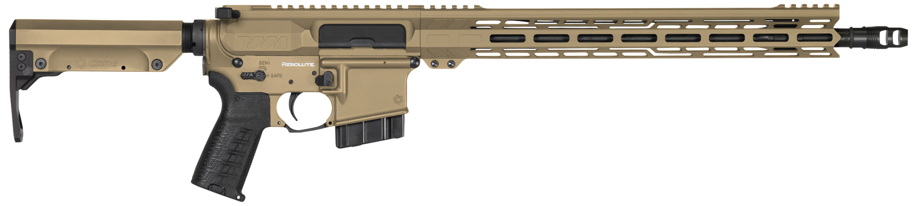 CMMG Resolute MK4 22 ARC 16.1in 10 Coyote Tan Cerakote M-LOK Handguard