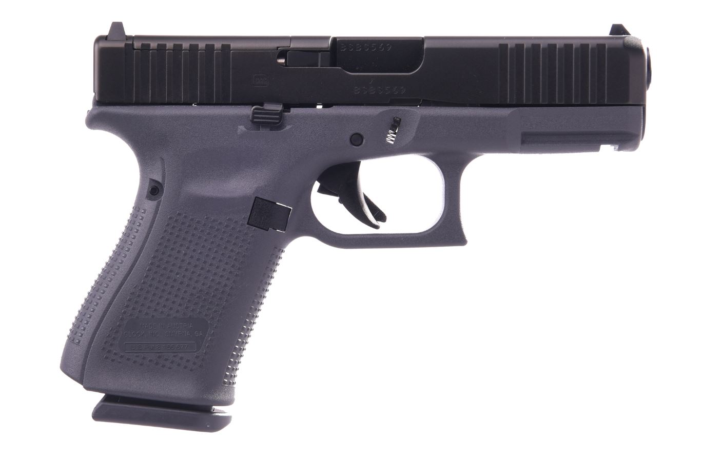 Glock G19 Gen 5 MOS 9mm 4in 15rd Gray Finish