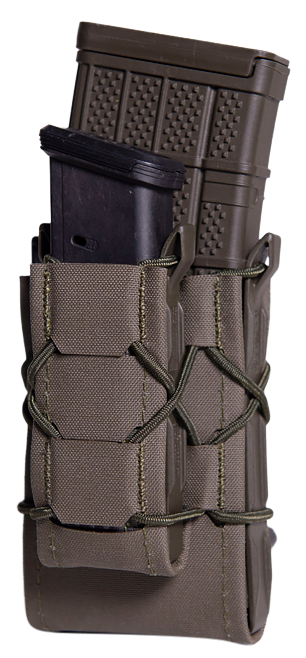 High Speed Gear 24DD00OD TACO Gen 2 Double Decker OD Green Nylon MOLLE Compatible w/ Rifle/Pistol