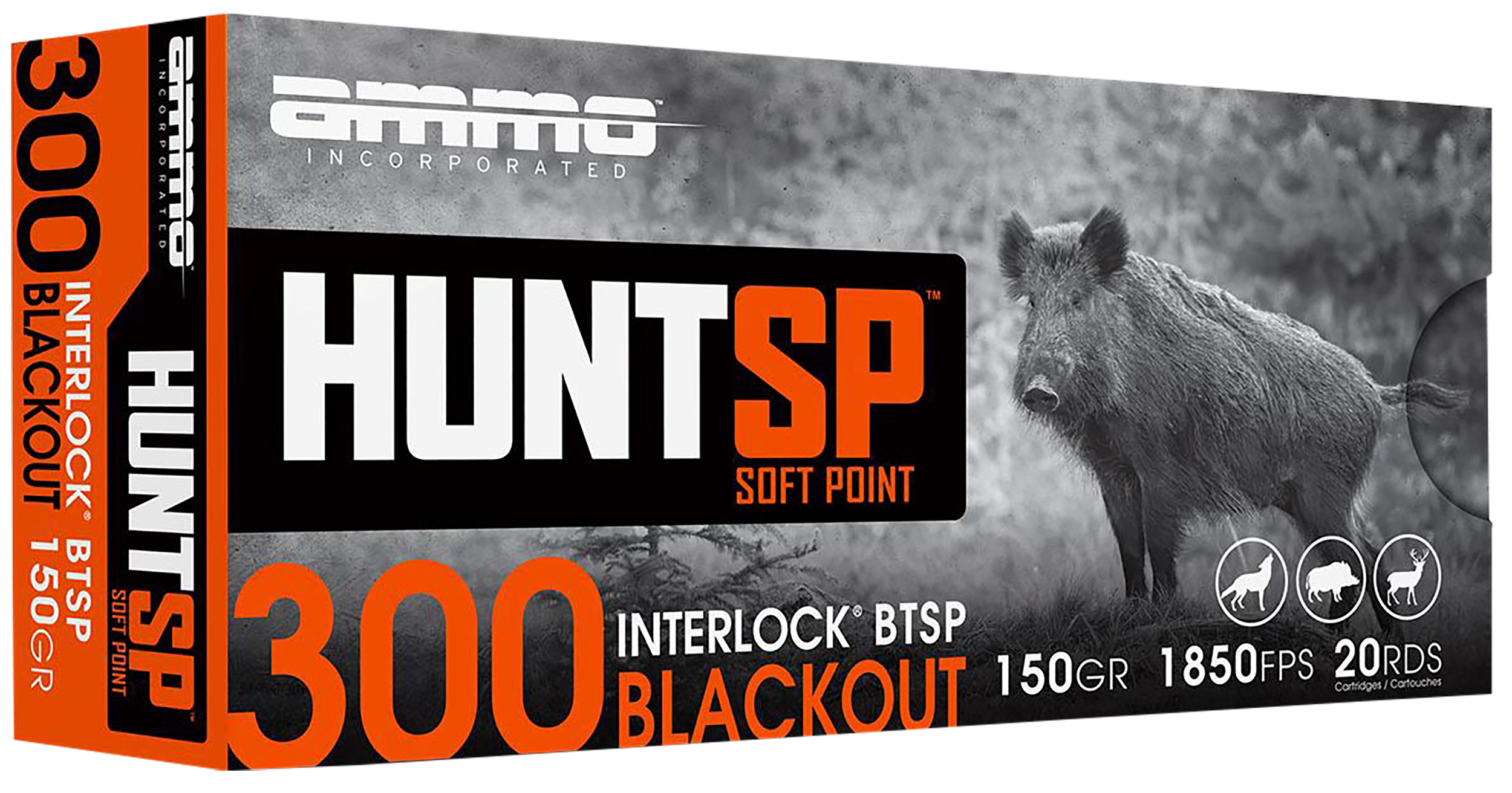 Ammo Inc 300B150SPA20 Hunt 300Blackout 150gr Soft Point 20 Rounds