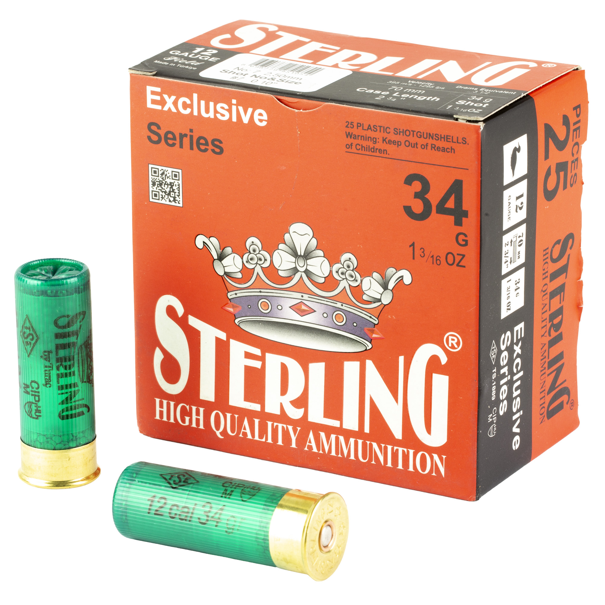 STERLING EXCLSV 12GA 2.75" #7 25 Rounds - 8698779951054