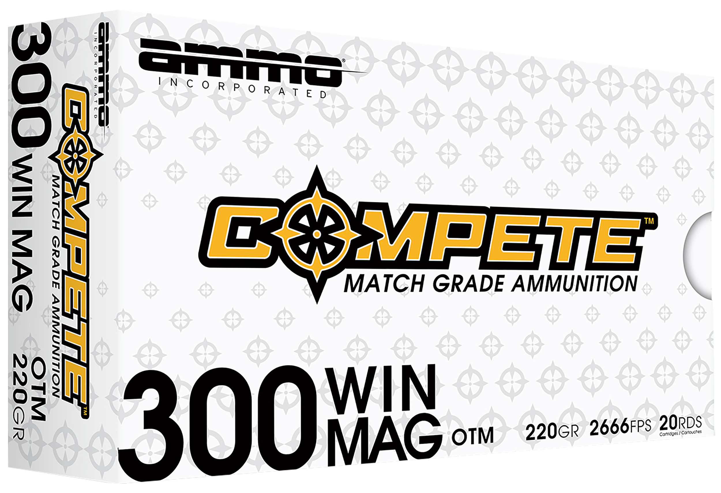 Ammo Inc 300WM190BTHPA20 Match 300WinMag 220gr Open Tip Match 20 Rounds