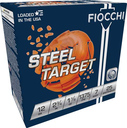 Fiocchi Steel 12 Gauge Steel Shot 1 Ounce Number Seven 25 Rounds