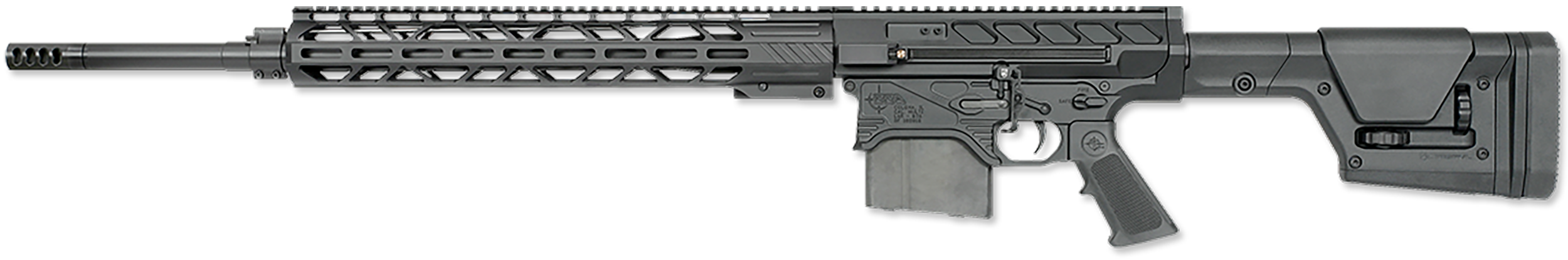 Rock River Arms BT61000 LAR-BT6  338 Lapua Mag 10+1 24", Black, Billet Rec, 17" M-Lok Hanguard, Magpul PRS Gen3 Stock, Overmolded A2 Grip, Muzzle Brake