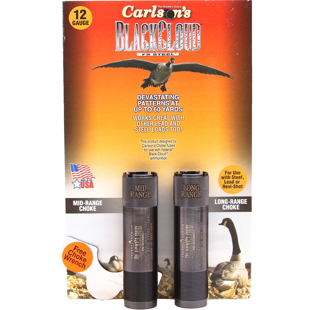 Carlson 12ga Invector Plus Mr Lr Choke Tubes 2 Pack Grey Steel