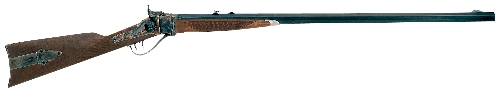 Taylors & Company 220012 1874 Down Under 45-70 Gov Caliber with 1rd Capacity, 32" Blued Barrel, Color Case Hardened Metal Finish & Oiled Walnut Stock (Full Size)
