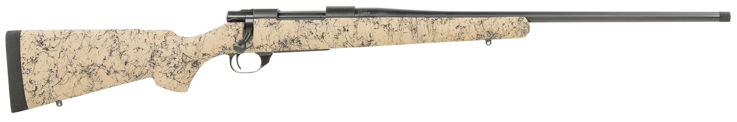 Howa HHS43164 M1500 HS Precision 308 Win 5+1 22" Threaded Barrel, Black Metal Finish, Tan Black Webbed Fixed HS Precision Stock