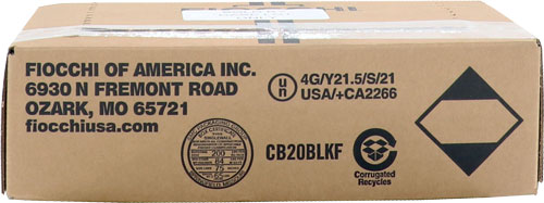 Fiocchi 20 Lite 20 Gauge Lead Shot 3/4 Ounce Shot Size 7.5 25 Rounds