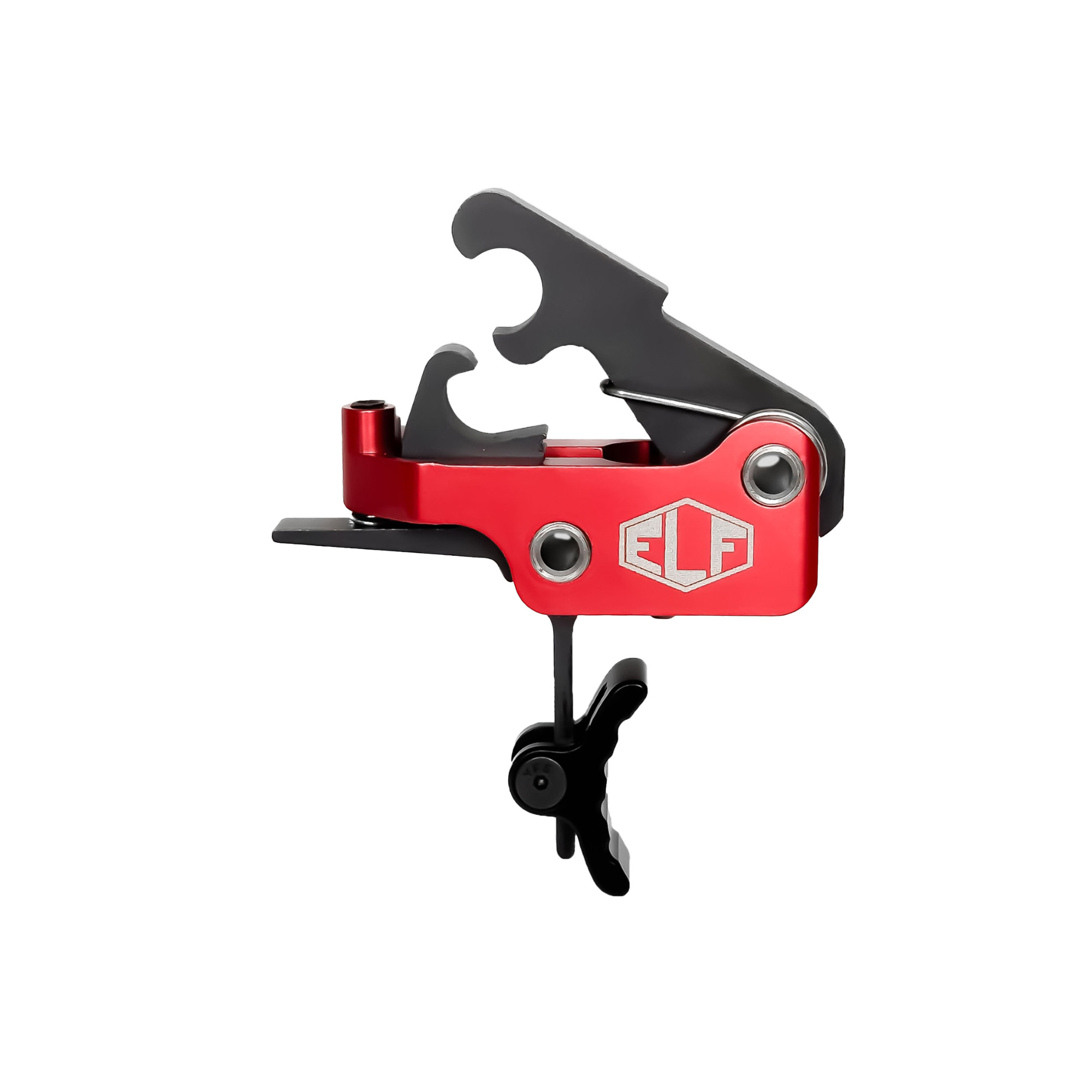 Elftmann SE Trigger Curved Red Anodized Shoe AR-15 Adjustable