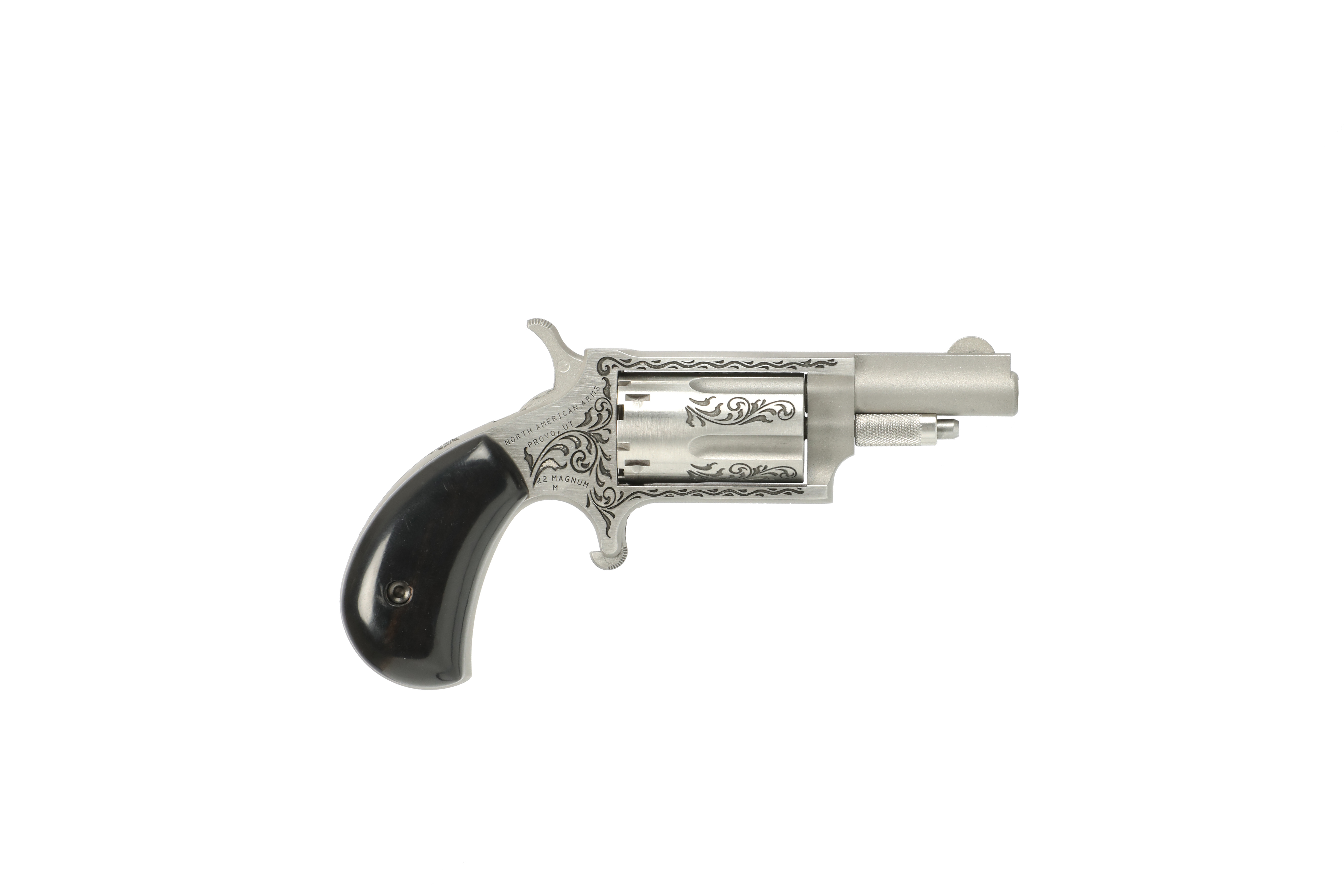 North American Arms Mini-Revolver .22 Magnum 1.63 Inch 5 Rounds Engraved Finish Ebony Grip