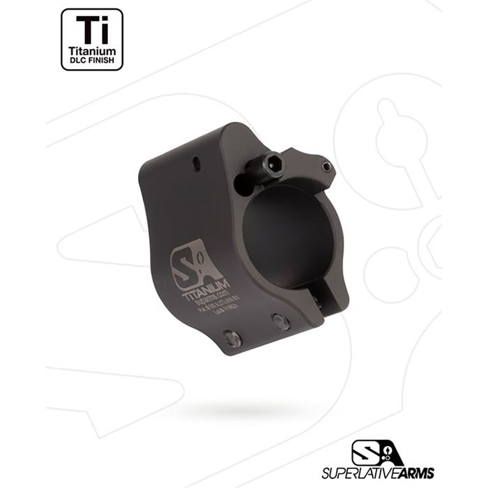 Superlative Arms Ar15 Clamp On Titanium Adjustable Gas Block 750