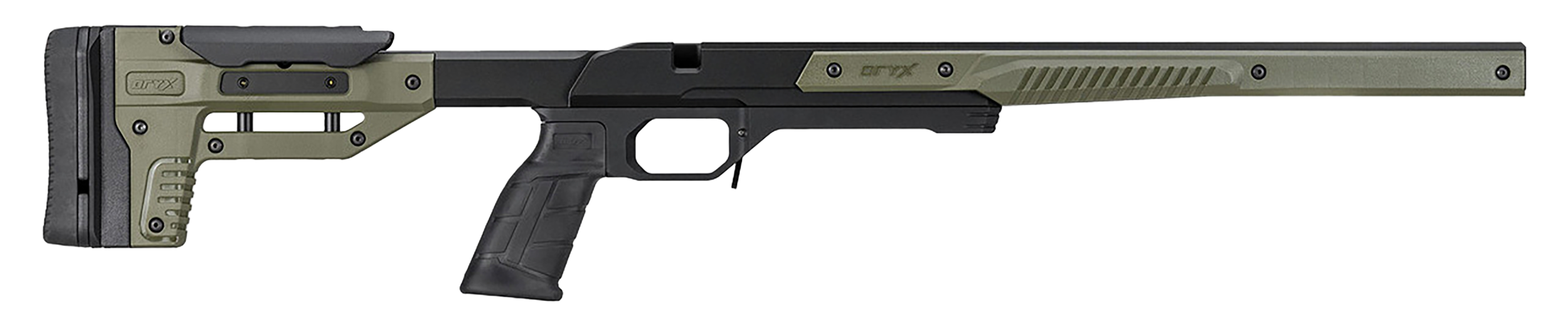 MDT Oryx Chassis OD Green Black Aluminum Cheekrest M-LOK AICS Ruger American