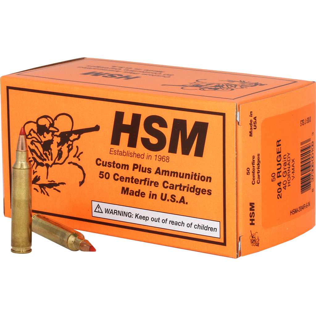 Hsm Varmint V-Max 204 Ruger V-Max 40 Grain 50 Rounds