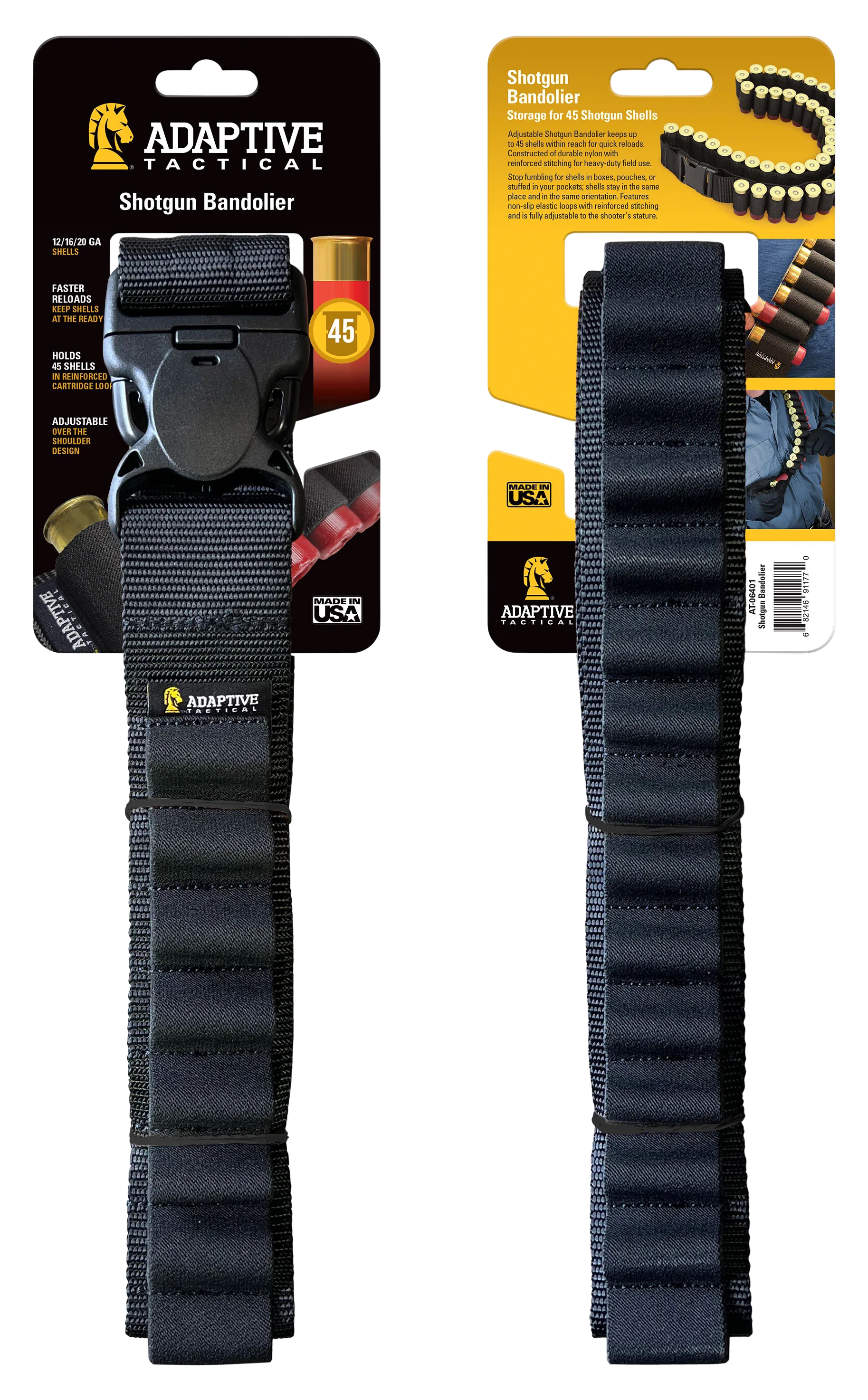 Adaptive Tactical At06401 Shotgun Bandolier Nylon Adjustable Fit