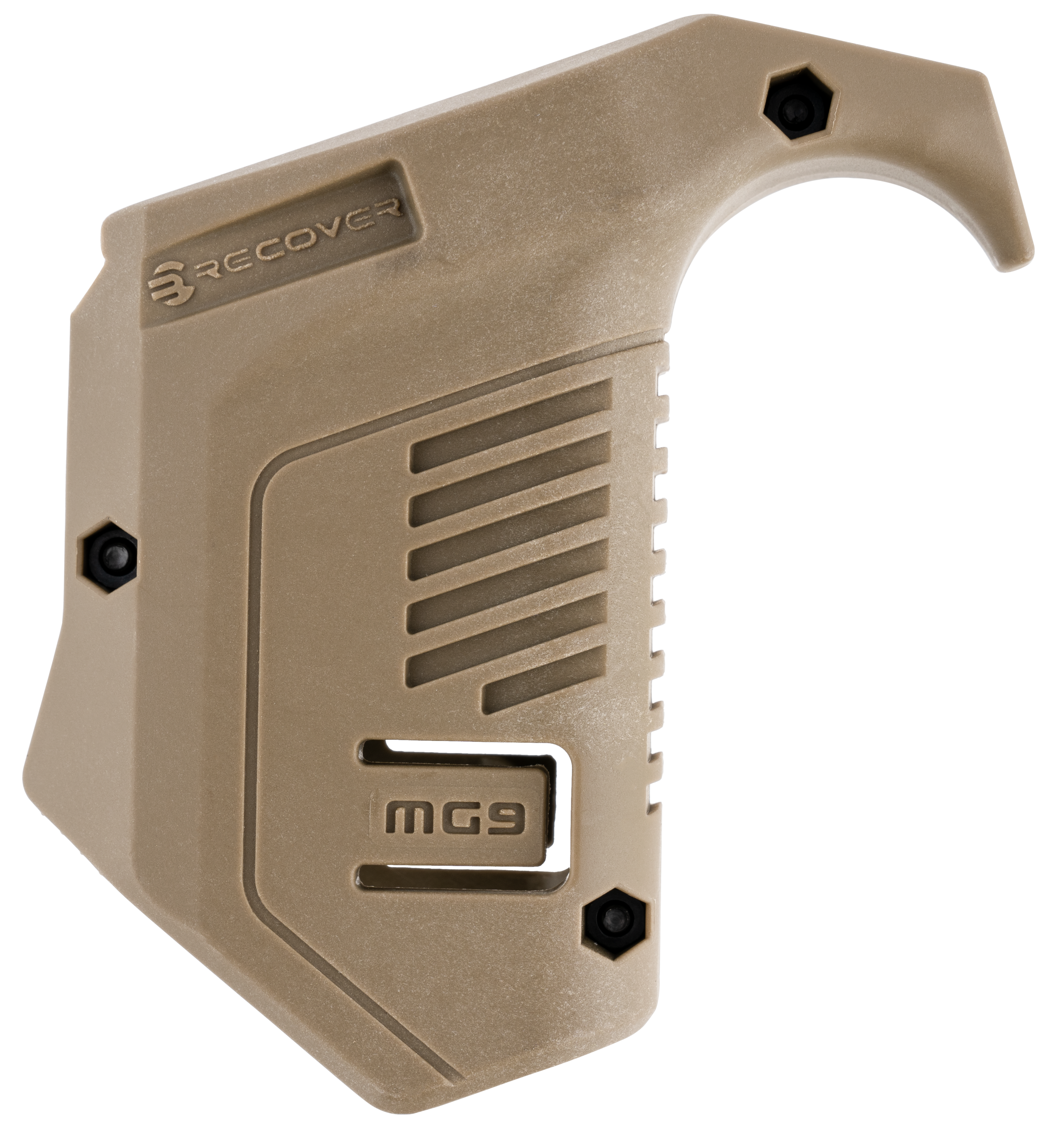 Recover Tactical MG9-02 Angled Mag Pouch  Tan Polymer, Picatinny Rail Mount, Compatible w/ Glock