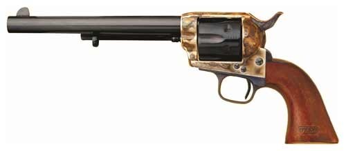Cimarron 7th Cavalry 45 Colt 7.5 in 6 Rounds Blued Barrel Case Colored Frame
