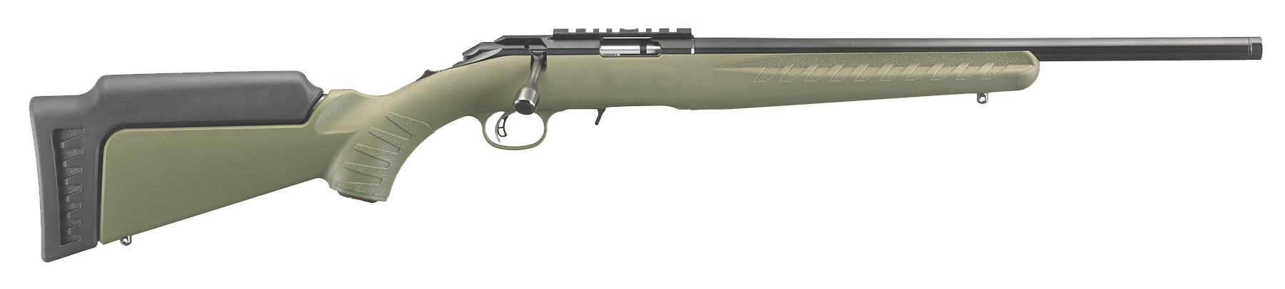 Ruger American Rimfire 22 WMR 18in 9rd OD Green Satin Blued