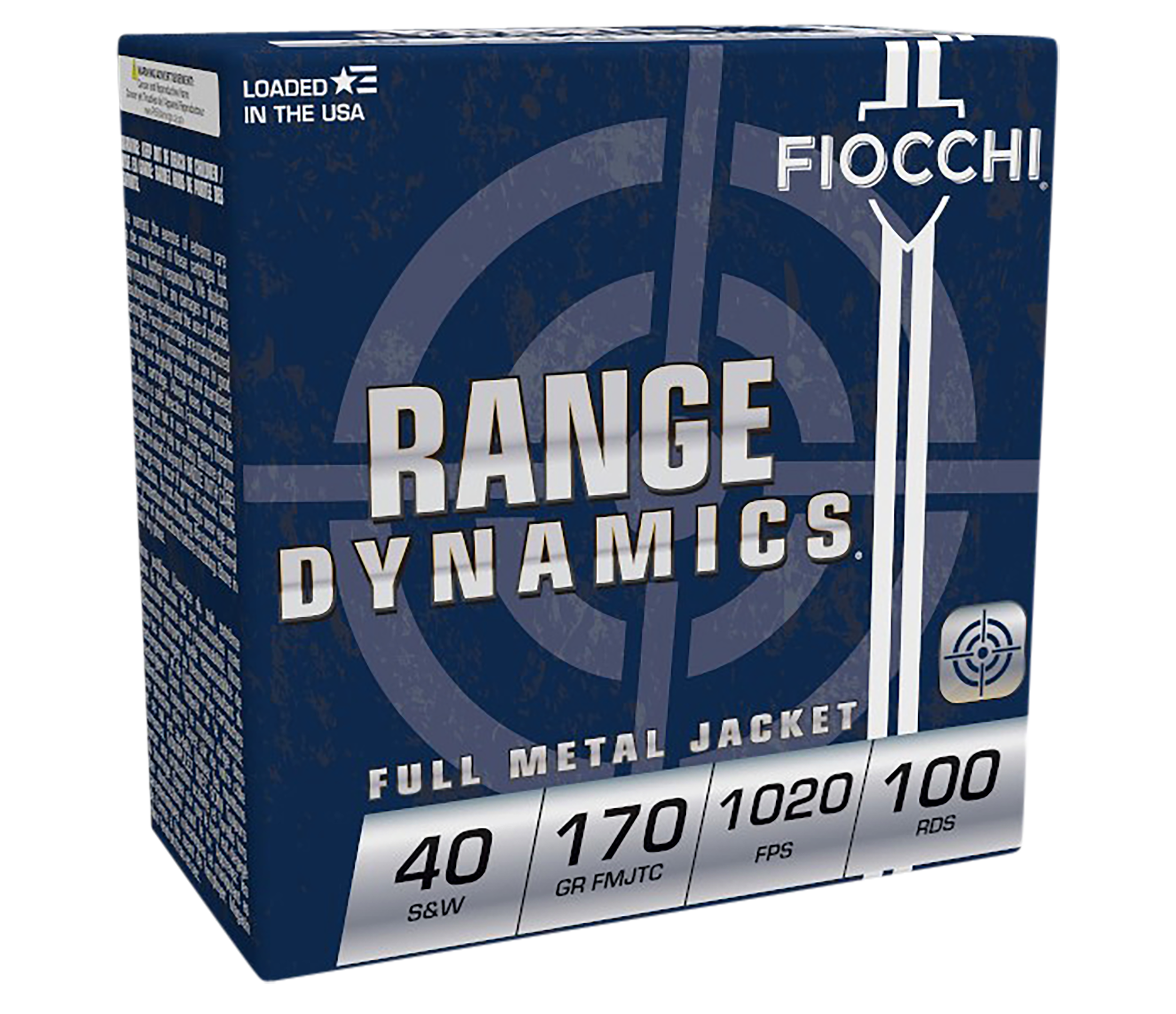 Fiocchi Range Dynamics 40 S W Full Metal Jacket 170 Grain 100 Rounds