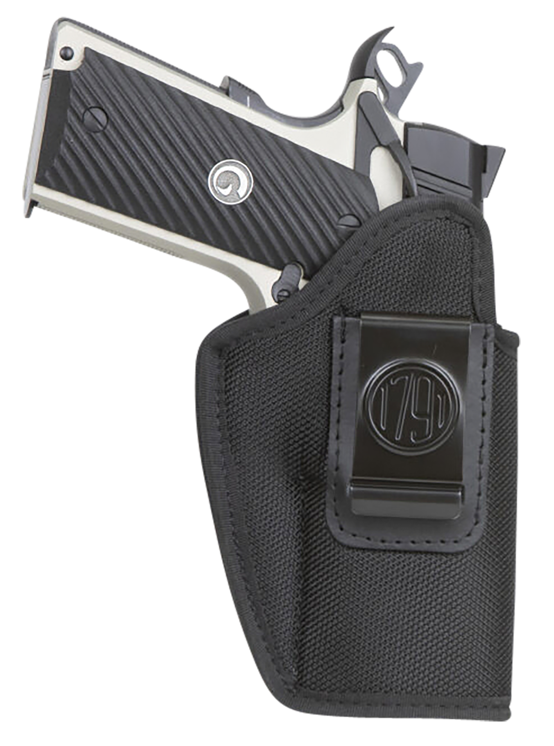 1791 Gunleather PNIWB4BLKL Premium Nylon  IWB Size 04 Black Ballistic Nylon Clip-On