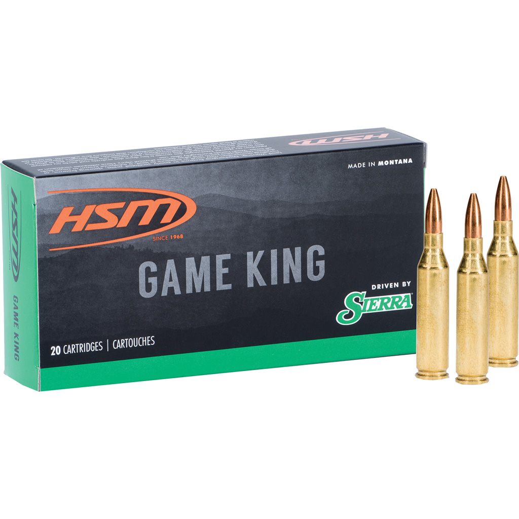 Hsm Game King 338 Lapua Magnum Sierra Spitzer Boat Tail 215 Grain 20 Rounds