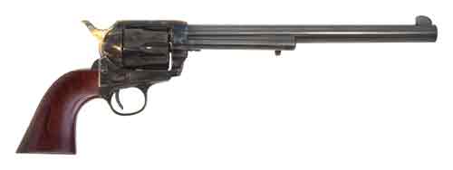 Cimarron Wyatt Earp 45 Colt 10 Inch 6 Shot Blued Case Hardened Walnut Grip