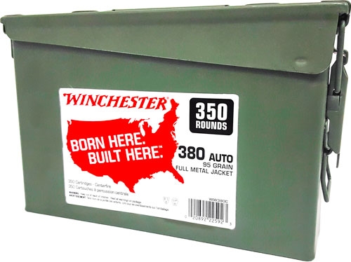 Winchester WW380C 380 ACP Full Metal Jacket 95 Grain 350 Rounds