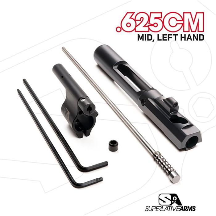 Superlative Arms AR-15 Adjustable Piston System Clamp On 0.625 Gas Block Midlength