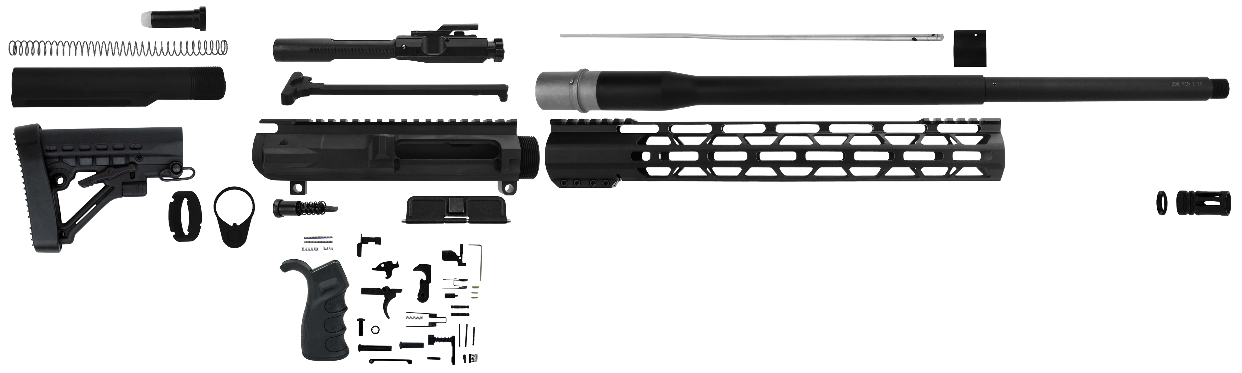 TacFire AR Build Kit 308 Win AR-10 Aluminum 5/8x24