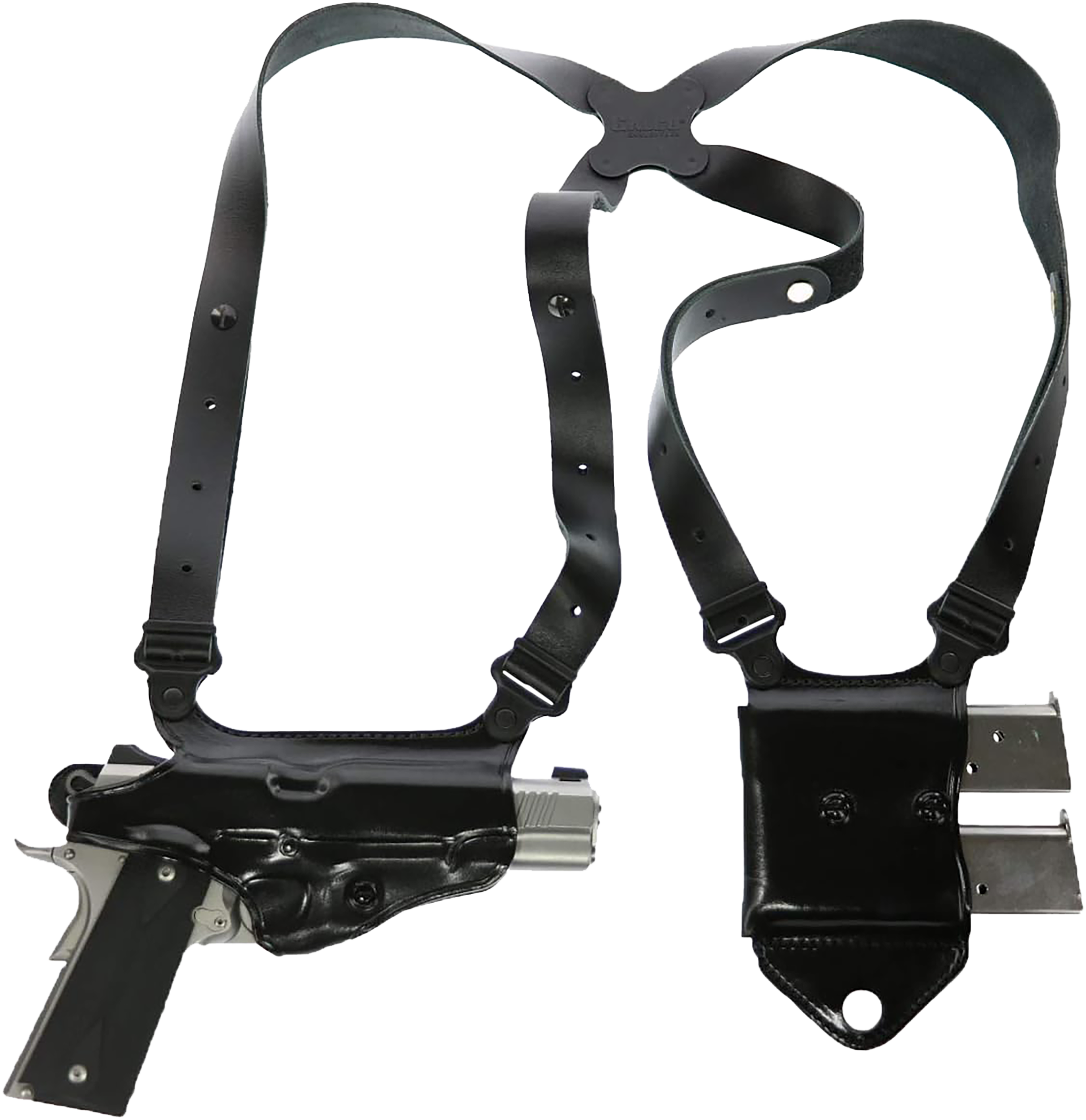 Galco MCII870B Miami Classic II Shoulder System Black Full Grain Leather