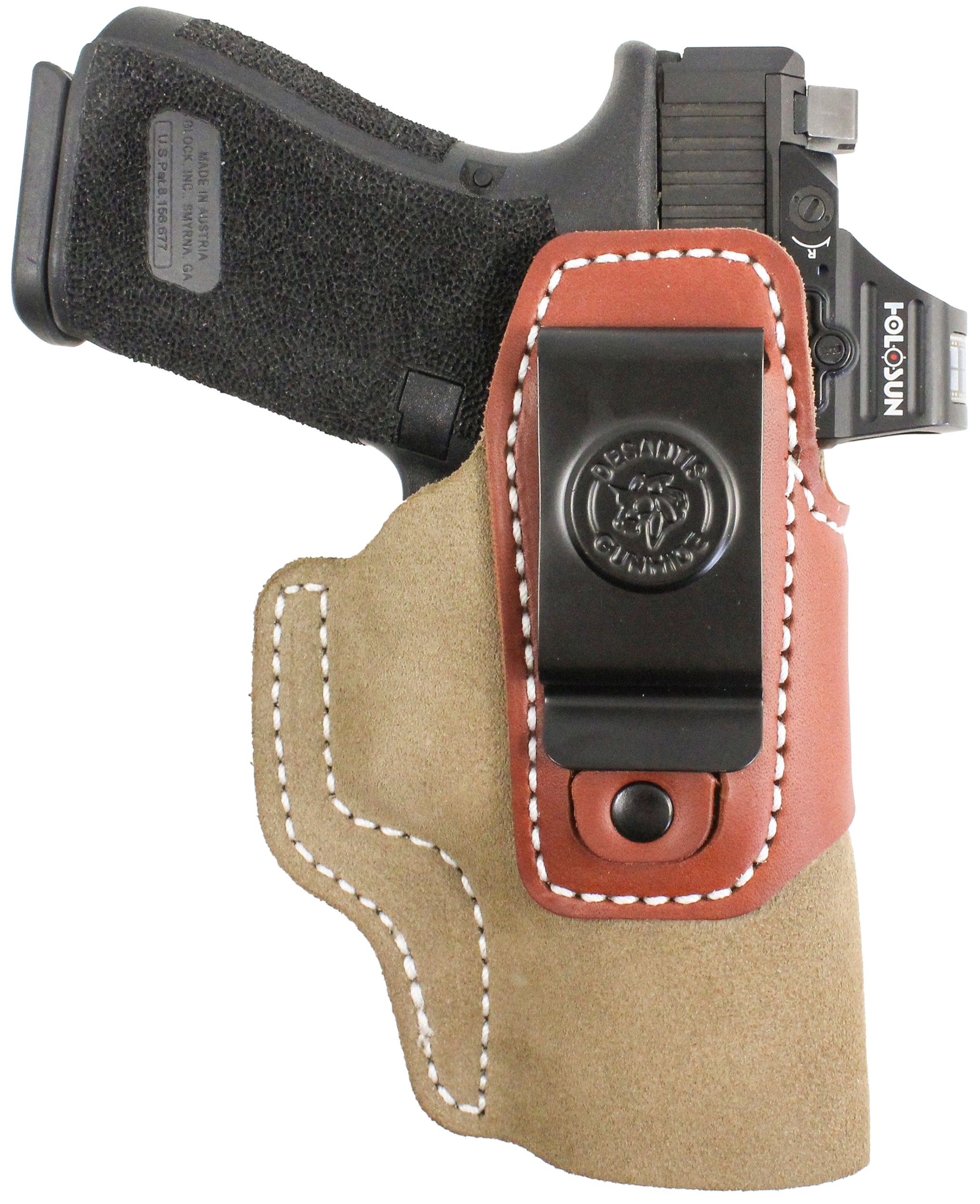 DeSantis Gunhide 215NJ02Z0 Transit  IWB Natural Kydex/Leather Belt Clip S&W J Frame Ambidextrous