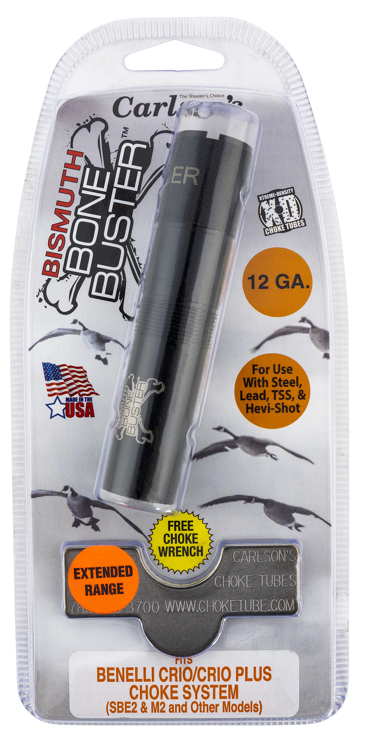 Carlson 12 Gauge Extended Range Choke Tube Benelli Crio Crio Plus 17-4 Stainless