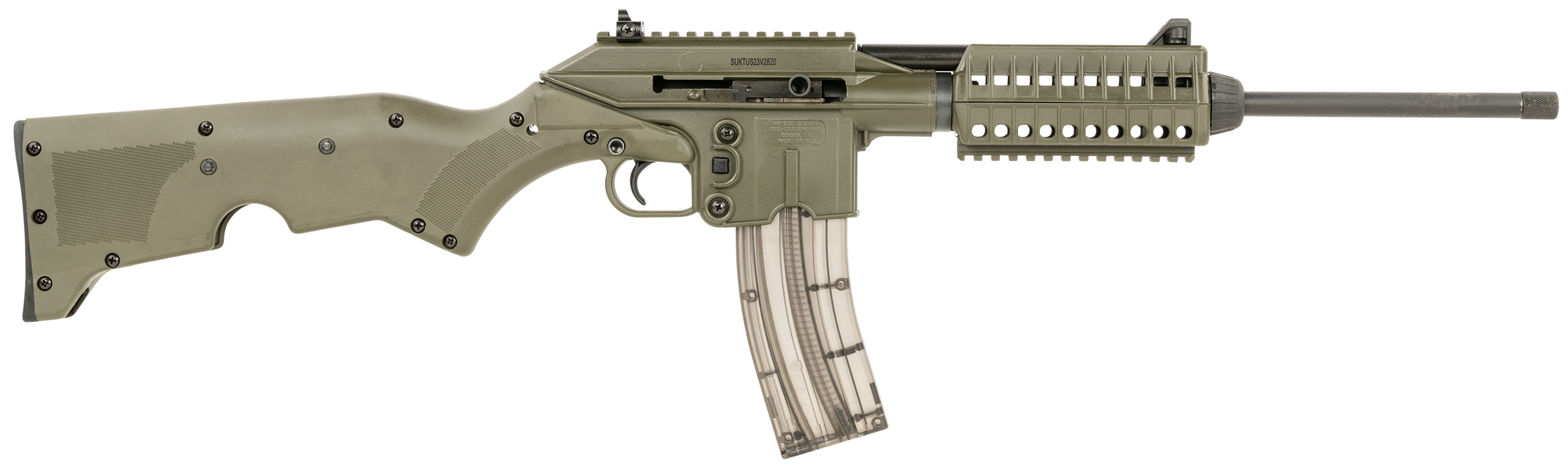 Kel-Tec Su22 Full Size 22 Long Rifle 16.1 Inch 26+1 OD Green Finish