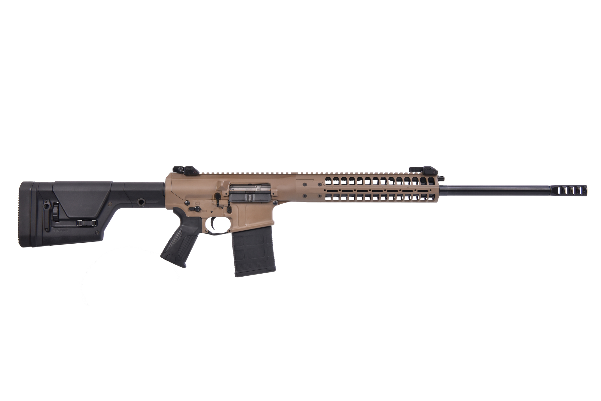 LWRC Repr MkII 6.5 Creedmoor 22in 10rd Brown Spiral Fluted Side Charge