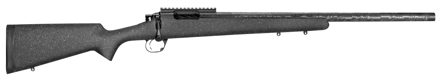 Proof Research 135105 Glacier  Full Size 7mm PRC 4+1 24" Carbon Fiber Match Grade Threaded Barrel, Black Cerakote w/Picatinny Rail Steel Receiver, Fixed PROOF Hunter Black Granite Carbon Fiber Stock