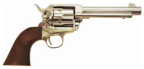 Cimarron Firearms, Frontier Stainless Pre-War, 357 Magnum/38 Special, 5.5 in, 6 rd, Stainless Walnut