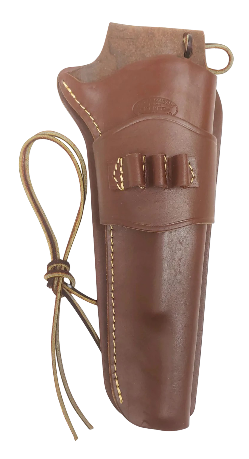 Hunter Company 1095-50 Cartridge Loop  OWB Size 50 Antique Brown Leather Belt Slide Fits SA Revolver Fits 7.50" Barrel Right Hand
