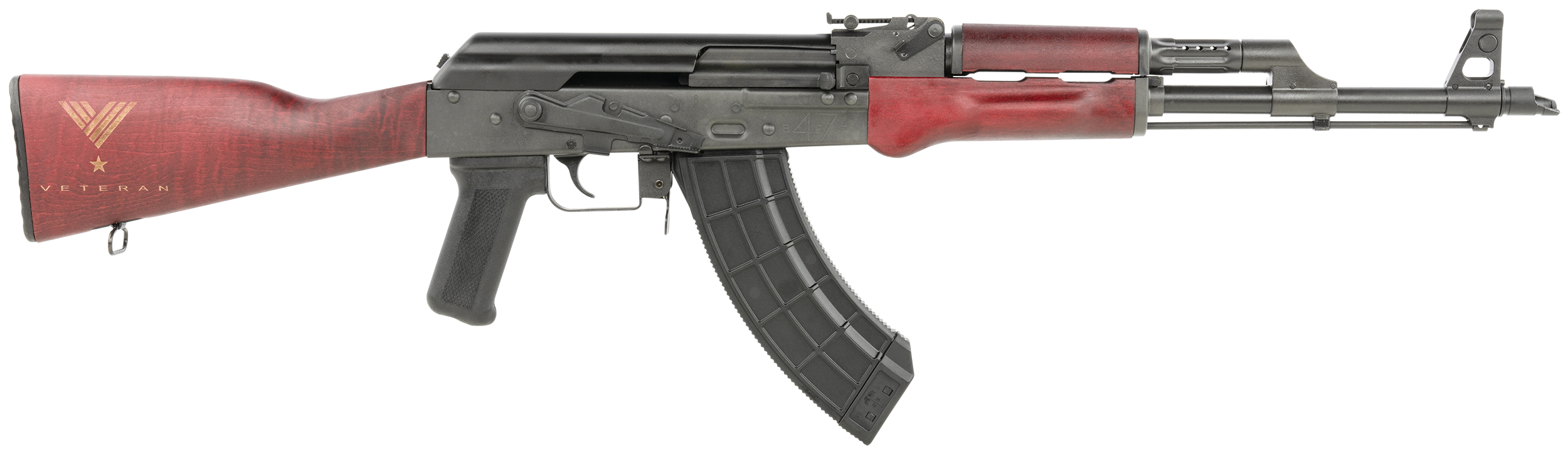 Century Arms RI4374N Bft47 Veteran 7.62x39mm 16.5" 30+1 Phosphate Engraved Wood Stock Polymer Grip