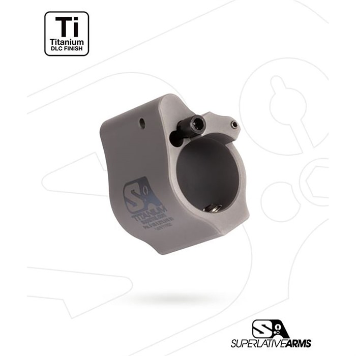 Superlative Arms Ar-15 Solid Titanium Adjustable Gas Block .750 Gray