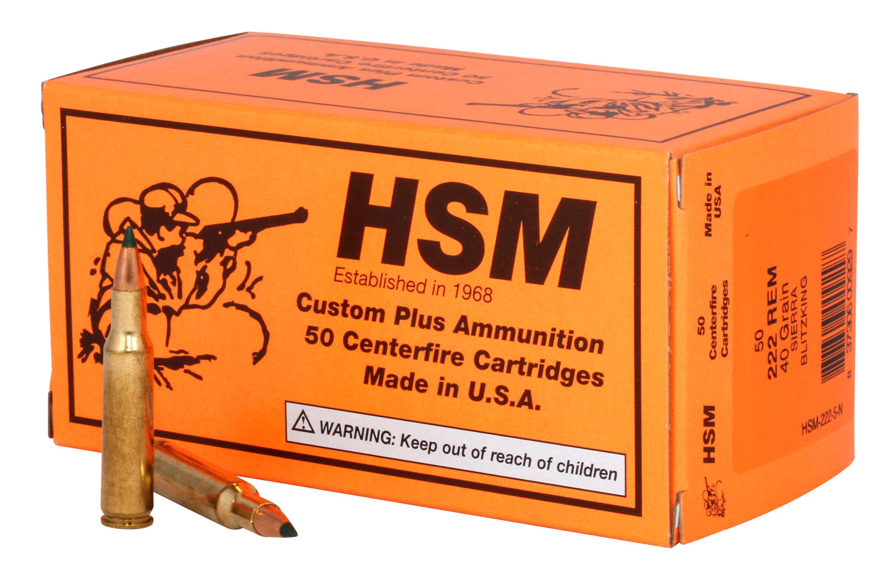 HSM Varmint 222 Remington Sierra BlitzKing 40 Grain 20 Rounds
