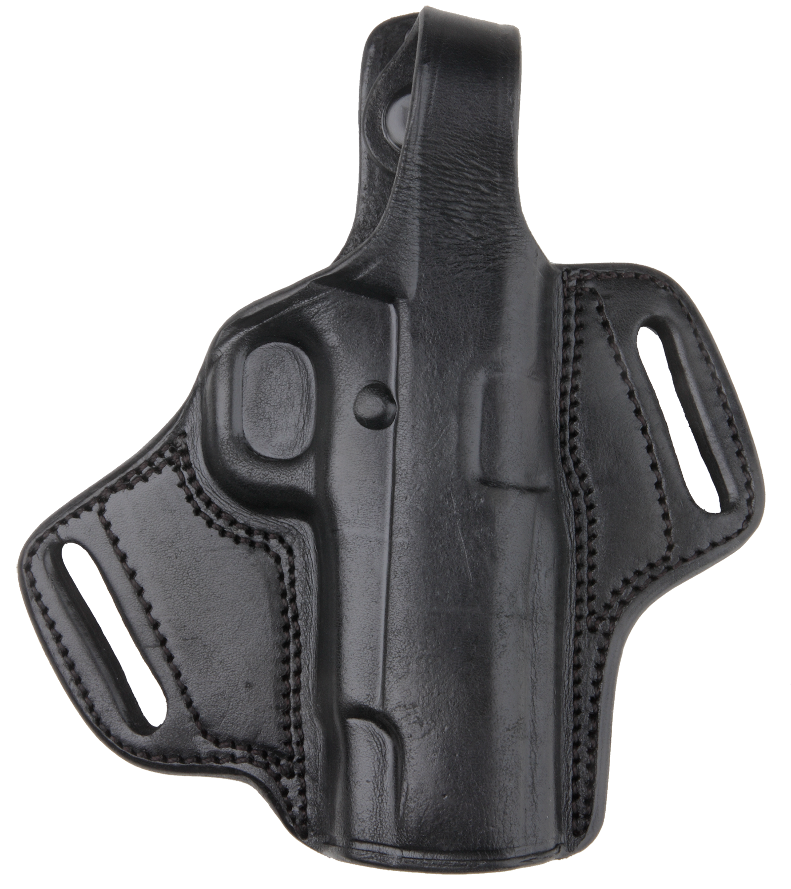 Bulldog LMHL Deluxe Molded Automatic Holster w/Thumb Break RH Large Leather Blk