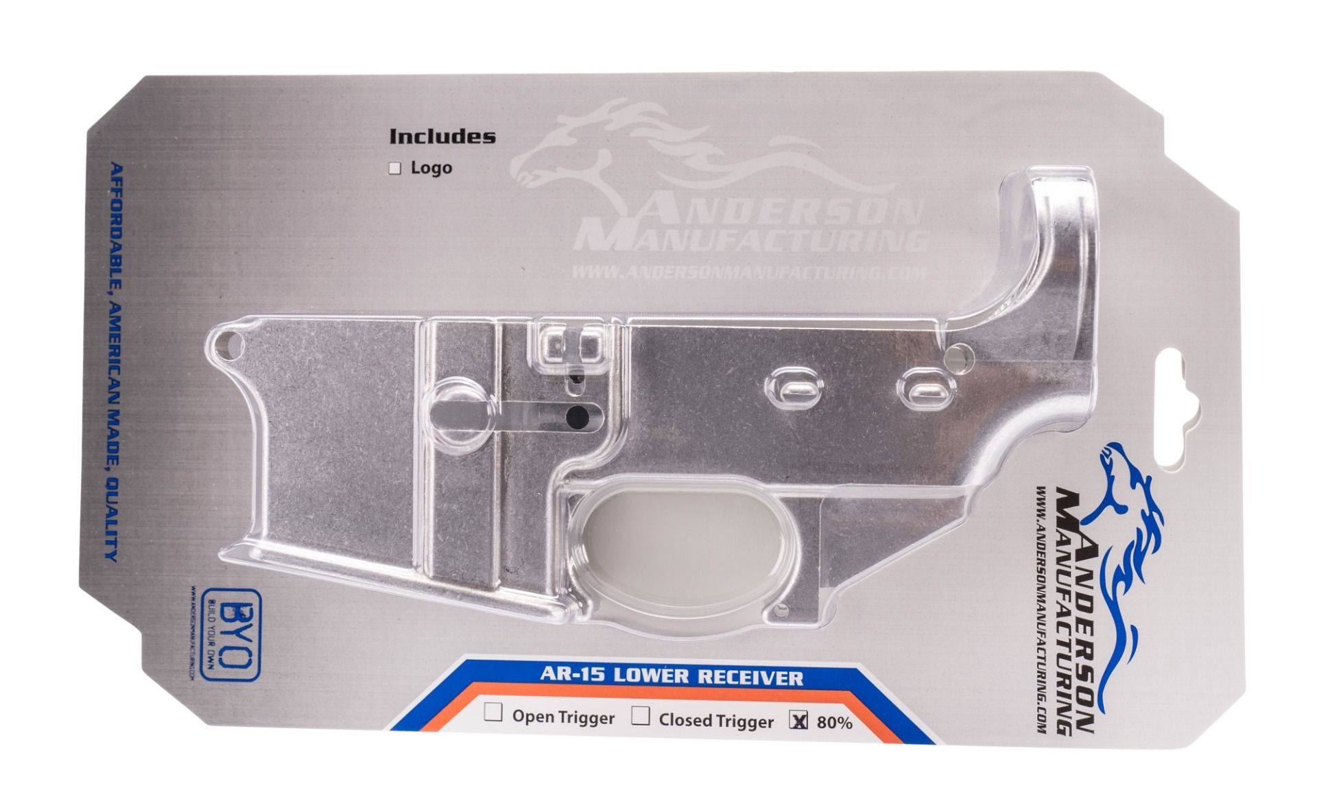 Anderson Manufacturing Am-15 80 Percent Forged AR Lower Unfinished Aluminum