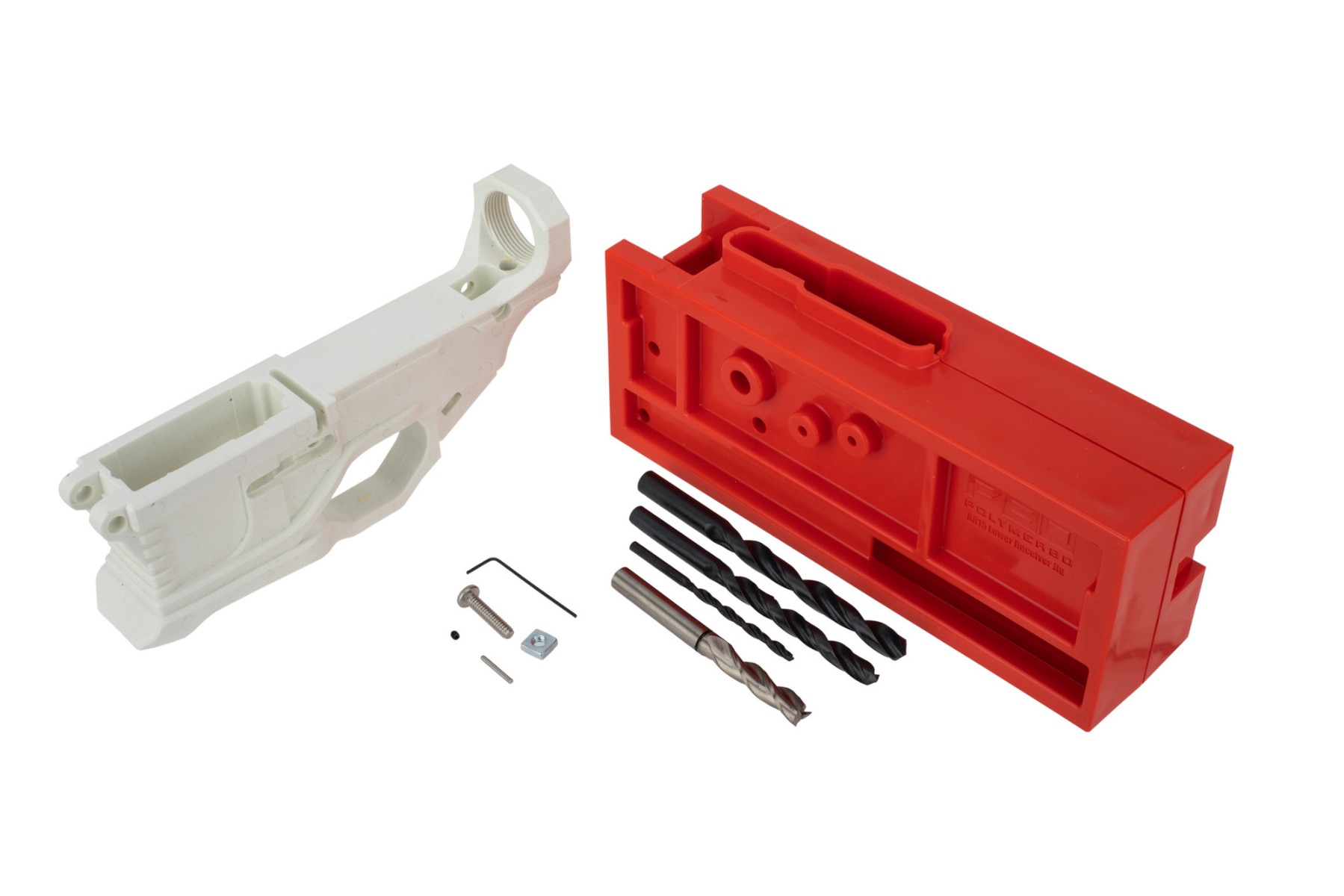Polymer80 RL556 Phoenix V3 80 Percent Polymer AR Lower White Jig Drill Bits