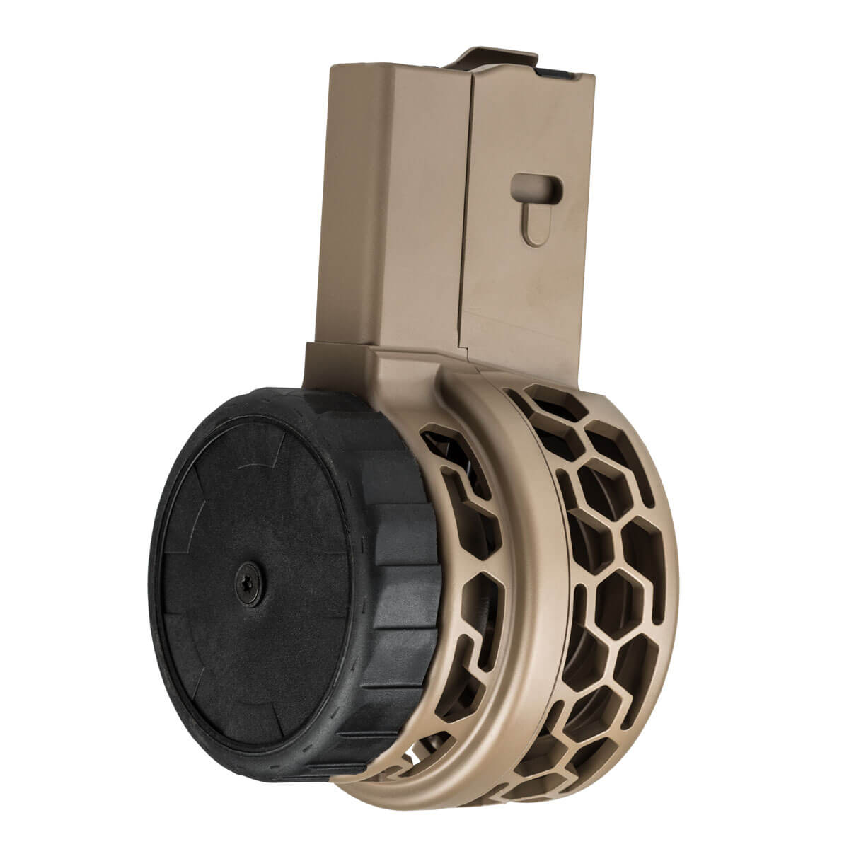 X Products X-15 50 Round Drum Magazine for AR-15 M16 Flat Dark Earth Aluminum