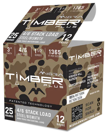Migra Ammunitions Bismuth Staxd Stl 12 Gauge Bismuth Shot 1.5oz 25 Rounds 10 Boxes