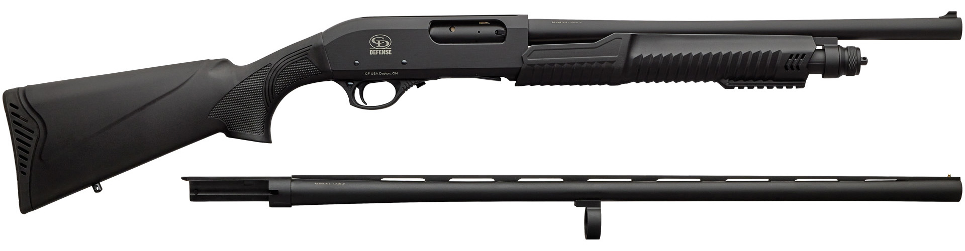 Charles Daly 12ga 18.5/28 Tactical Field Combo Pump-Action Shotgun Synthetic
