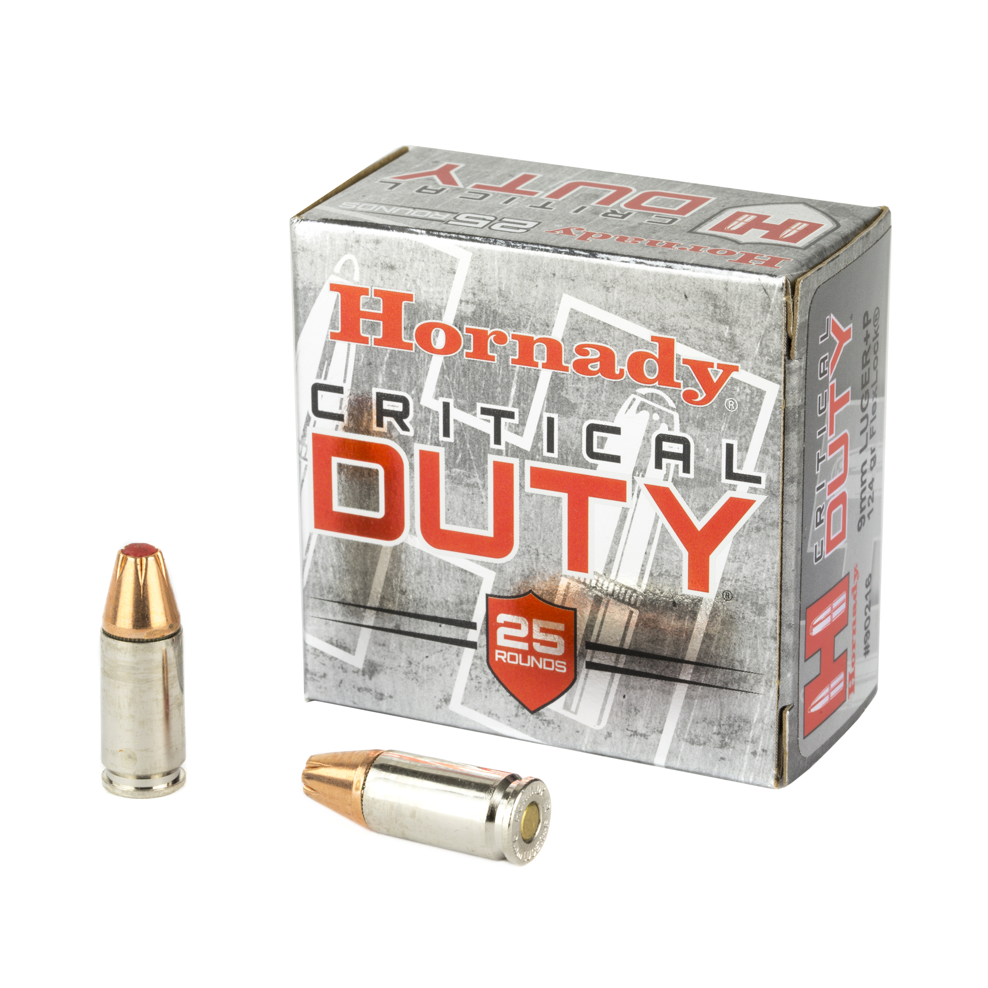 Hornady Critical Duty Handgun Ammo 9mm +P 124 gr. Flexlock 25 rd.