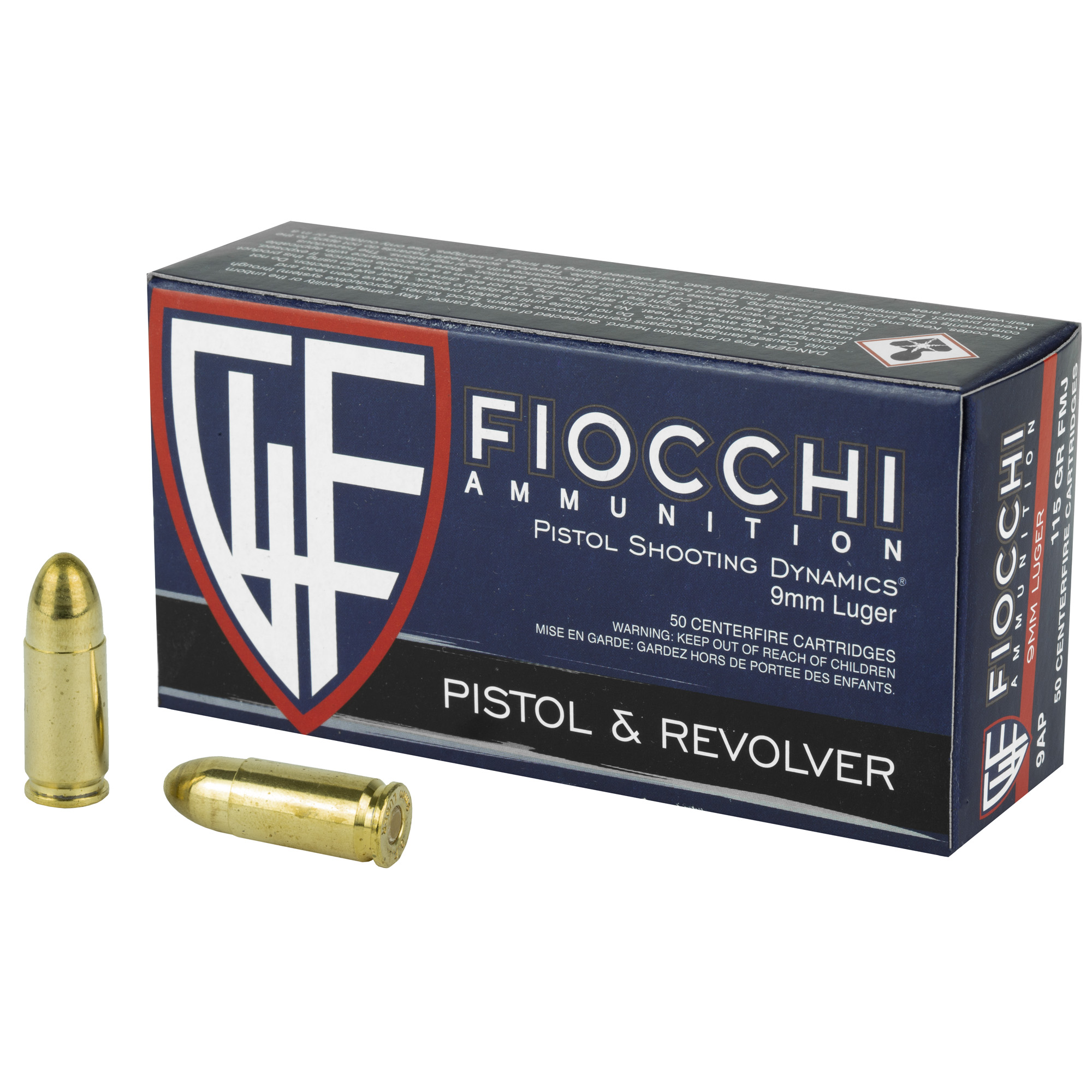 Fiocchi Training Dynamics 9mm Luger Full Metal Jacket 147 Grain 50 Rounds