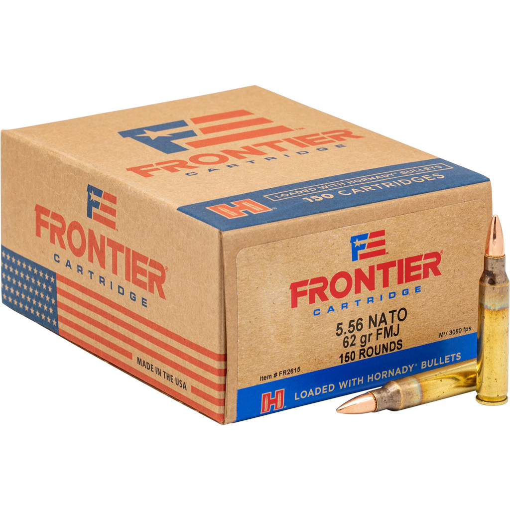 Hornady Frontier 5.56x45 NATO Full Metal Jacket 62 Grain 150 Rounds