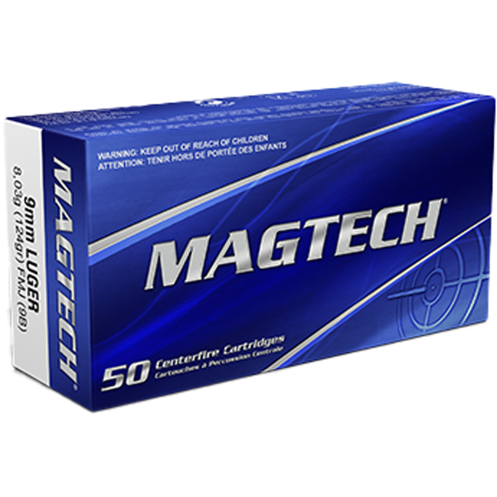 Magtech Pistol 9mm Luger Full Metal Jacket 124 Grain 50 Rounds
